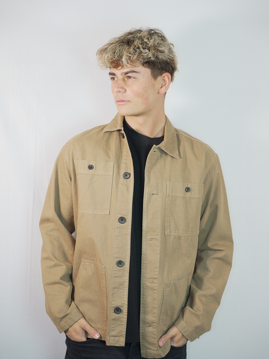 Jeans Hemd-Jacke (beige) - SELECTED / HOMME