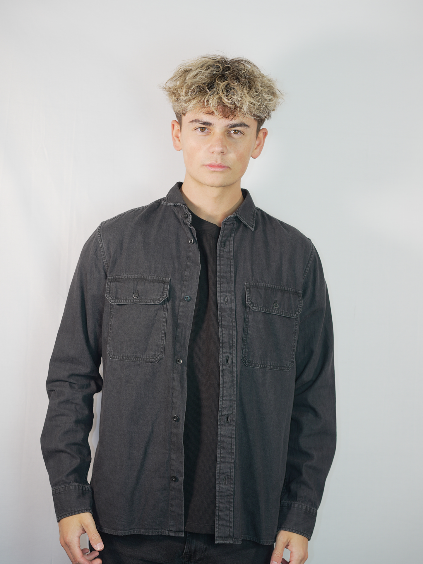 Jeans - Knopfshirt (schwarz) - Jack & Jones