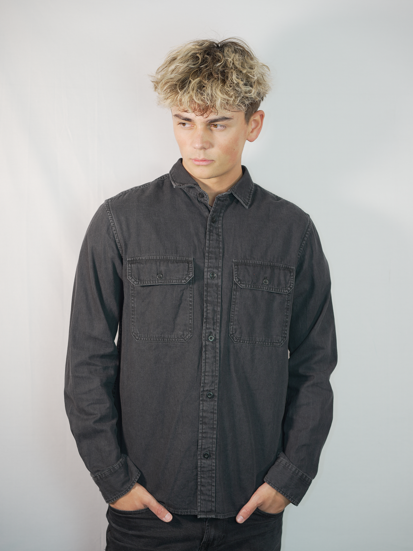 Jeans - Knopfshirt (schwarz) - Jack & Jones